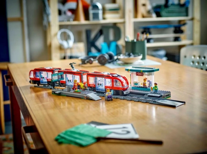 Lego City Tram with Station Set