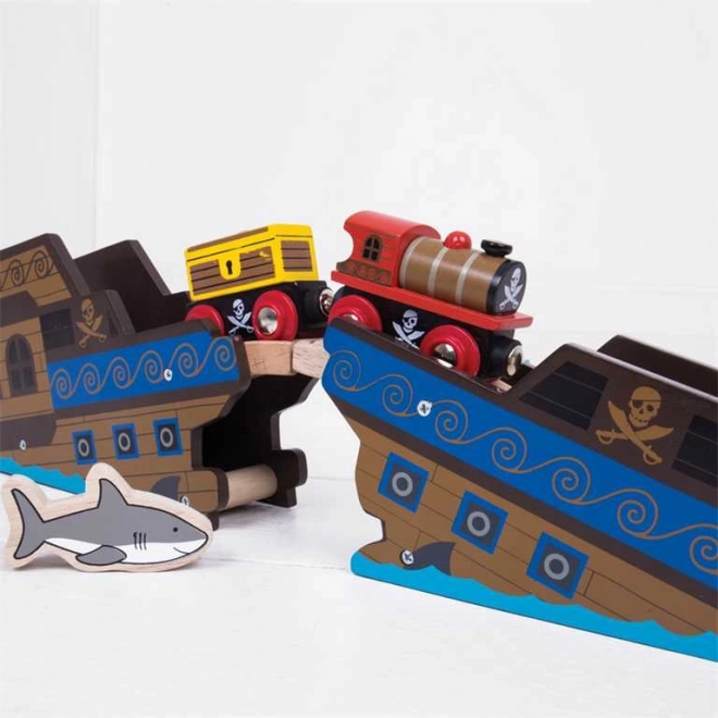 Bigjigs Rail Pirate Train Set