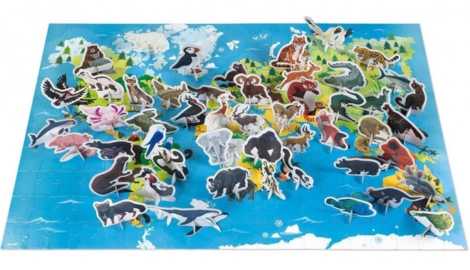 Educational Puzzle Endangered Animals 200 Pieces