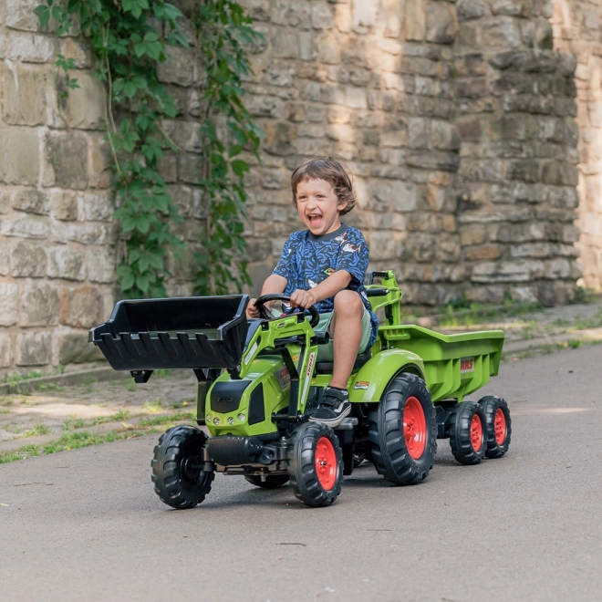 Pedal Tractor Claas Arion 430 green with front and rear scoop