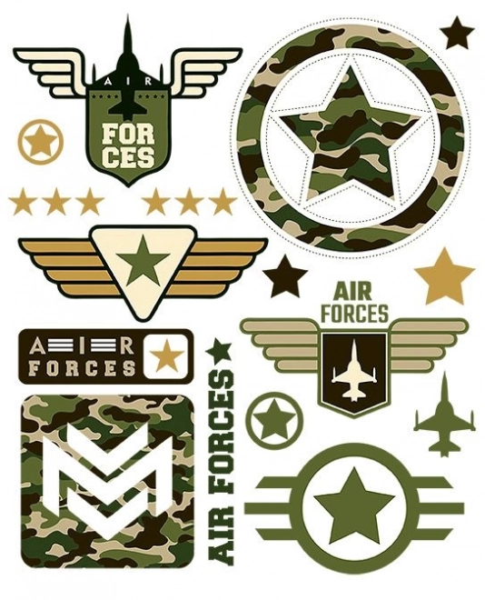 Air Force Iron-On Patches Large Sheet