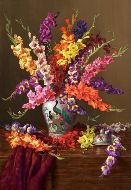 Castorland Gladiolus in Chinese Vase Puzzle 1000 Pieces