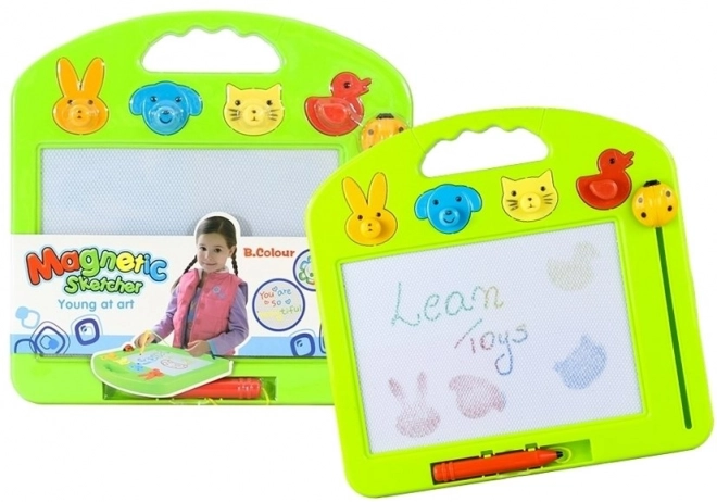 Colorful Magnetic Drawing Board with Animal Stamps