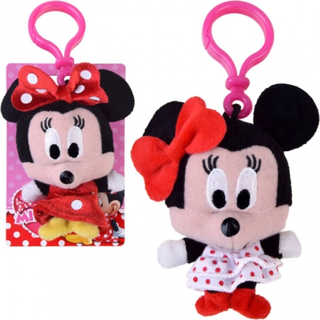 disney minnie mouse – portachiavi e ciondolo in peluche per zaino 10 cm
