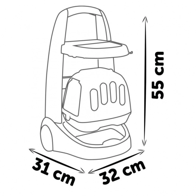 Veterinary Cart with Panda and Carrying Box 2-in-1