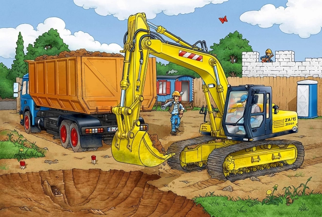 Schmidt Puzzle Excavator with Siku Model