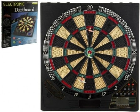 Bersaglio elettronico per freccette 42 cm con display LCD e 6 freccette
