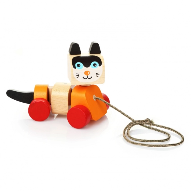 Pull-Along Wooden Cat Toy