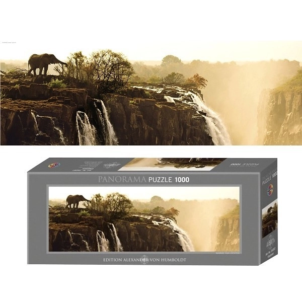 Heye Panoramic Puzzle Elephant - Victoria Falls Zambia 1000 Pieces