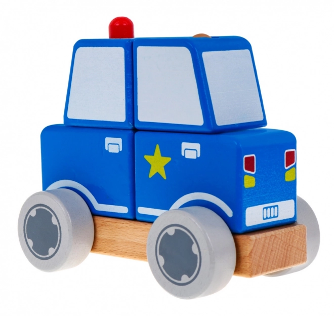 Wooden Police Car Toy