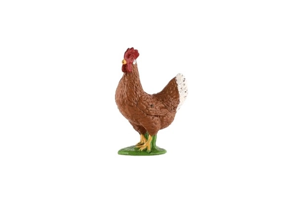 Plastic Domestic Hen Toy 4cm in Bag