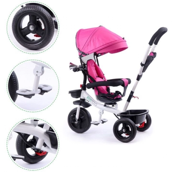 Tricycle with Rotating Seat 360° Ecotoys Pink