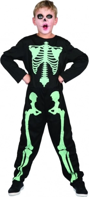 Gloeiende skeletkostuum voor carnaval 120-130 cm