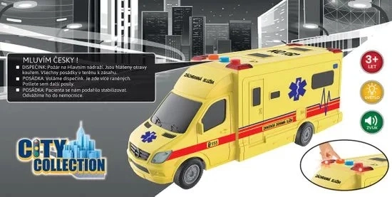 Ambulance with inertia and batteries with Czech voice