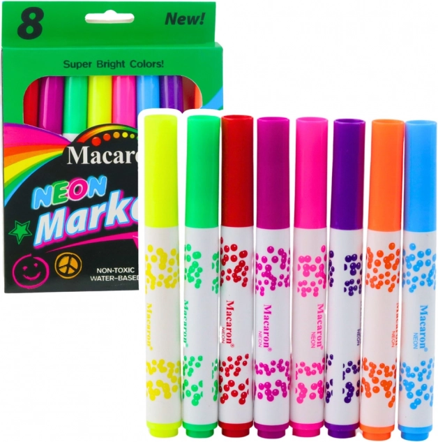 Set di pennarelli neon con inchiostro ad acqua 8 pz