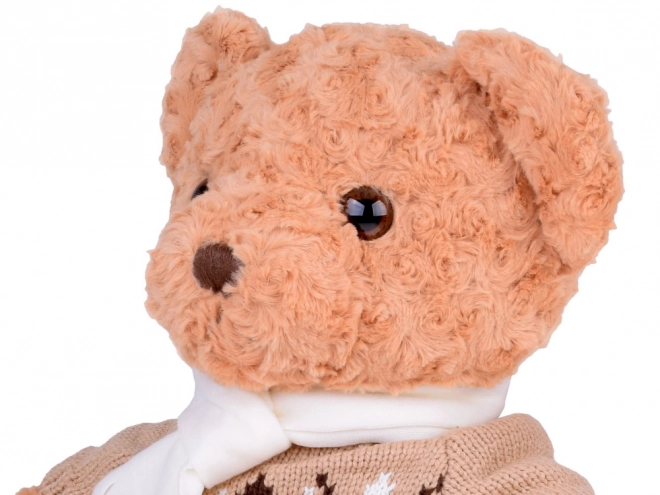 Soft Plush Teddy Bear in Sweater and Scarf