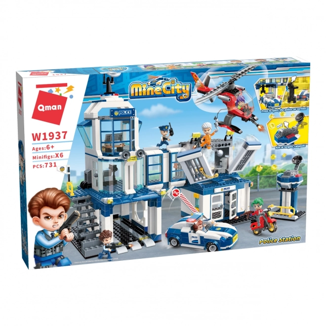 Qman Police Station Building Set