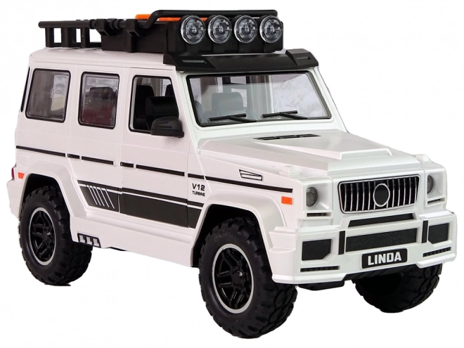 White Off-Road Vehicle with Batteries