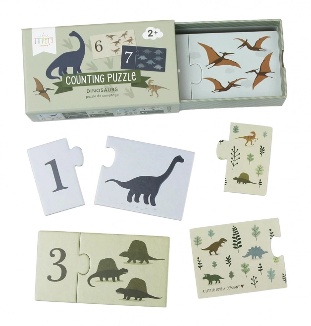 Dinosaur Counting Matching Puzzle