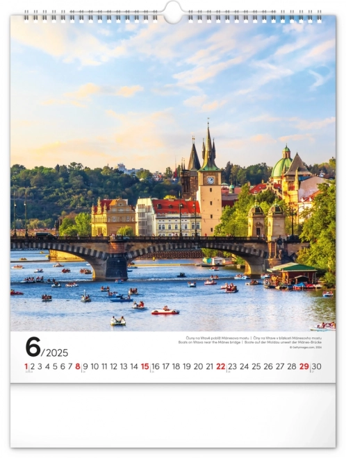 Wall Calendar Prague 2025