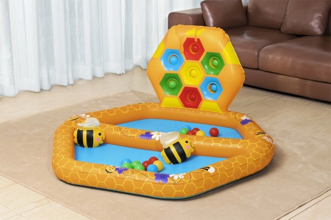 Inflatable Bee Kids Pool with Game and Balls