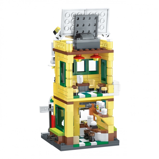 Qman City Corner Hong Kong Restaurant Building Set