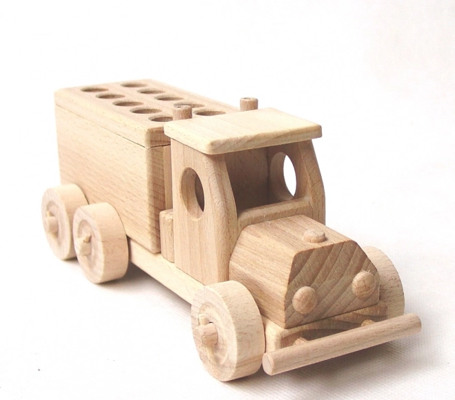 Ceeda Cavity Wooden Truck Pencil Holder