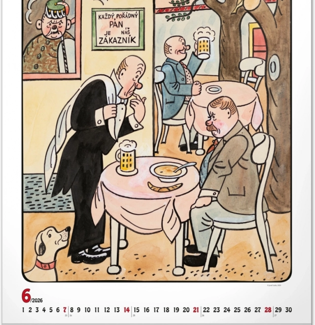 wall calendar Josef Lada 2026