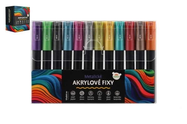 Metallic Acrylic Markers Set