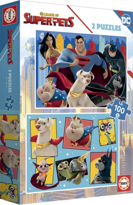 Educa Puzzle DC League Super Pets 2x100 Pieces