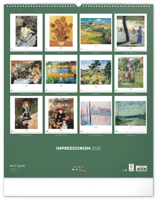 Notique Wall Calendar Impressionism 2025