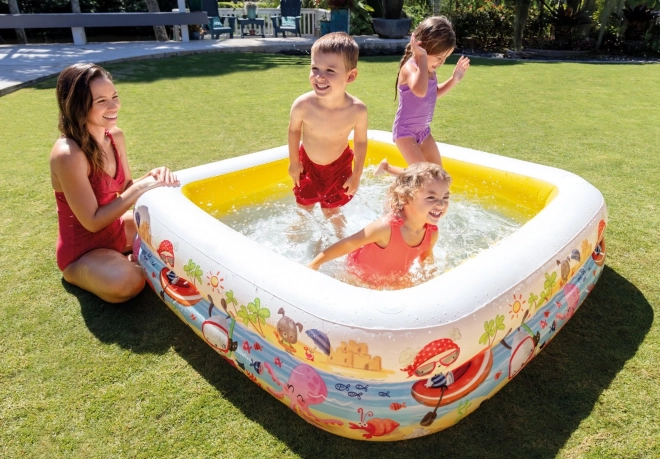 Inflatable Paddling Pool With Roof For Children