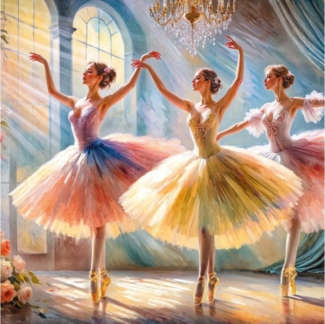 Puzzle Tre Ballerine 1000 pezzi CHERRY PAZZI