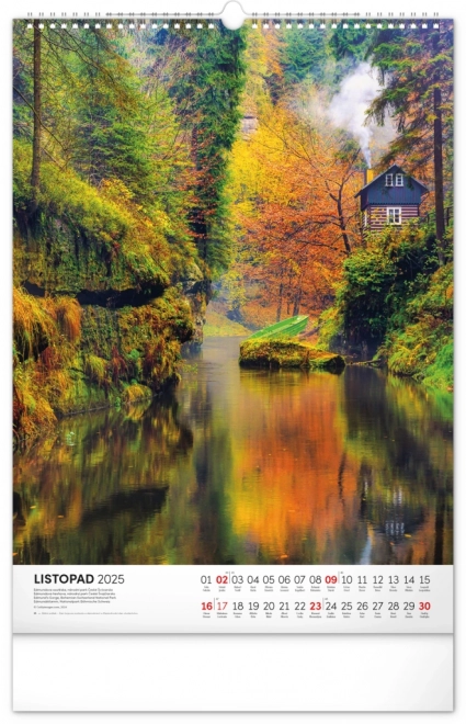 Wall Calendar National Parks of Czech and Moravia 2025