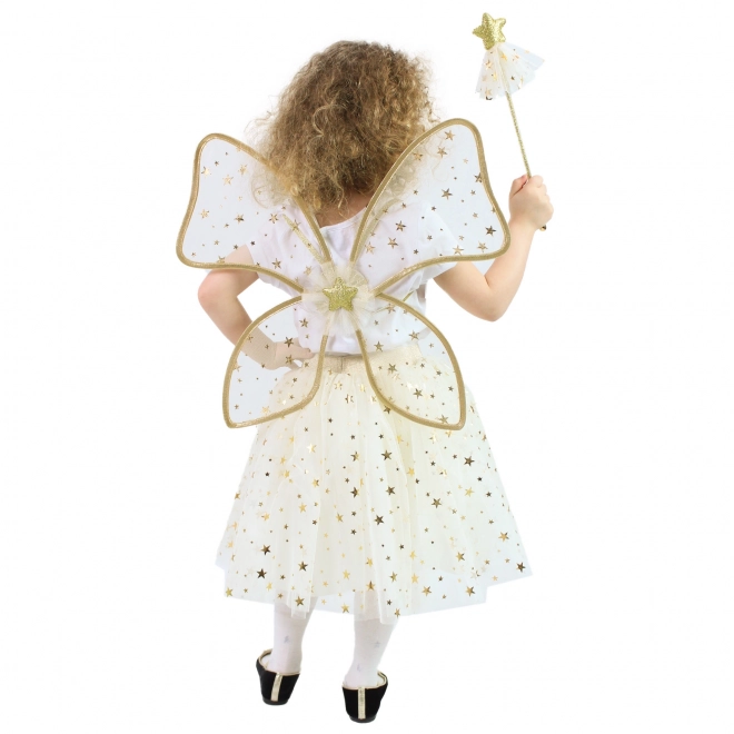 Golden Fairy Tutu Costume with Wand and Wings