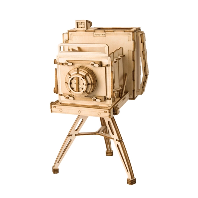 Robotic Wooden 3D Puzzle Historical Camera