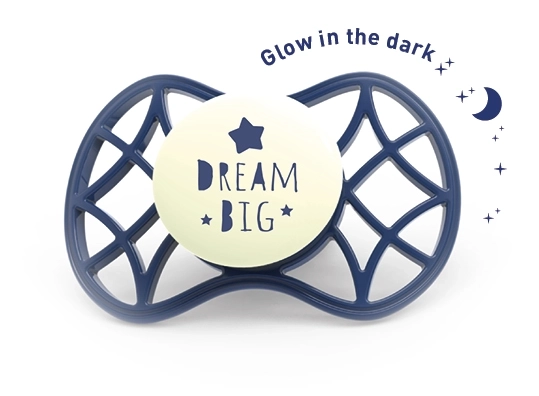 Orthodontic Pacifier Cool 6m+ Glows in the Dark Blue Moon