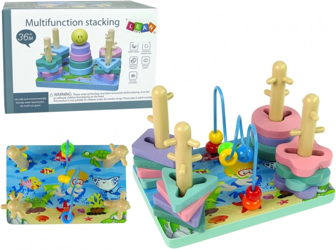 Wooden Blocks Sea World Educational Beads