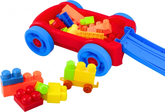 All-in-one: cart and storage box for blocks