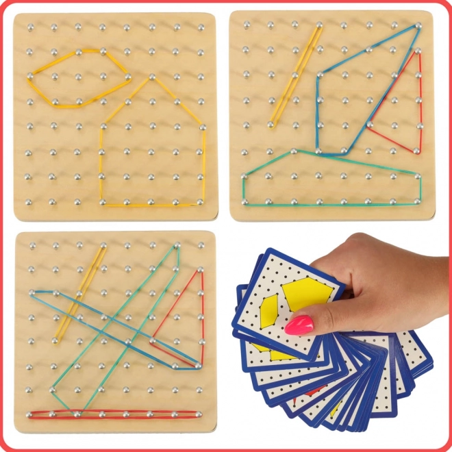 Geoboard Wooden Shape Creation Puzzle