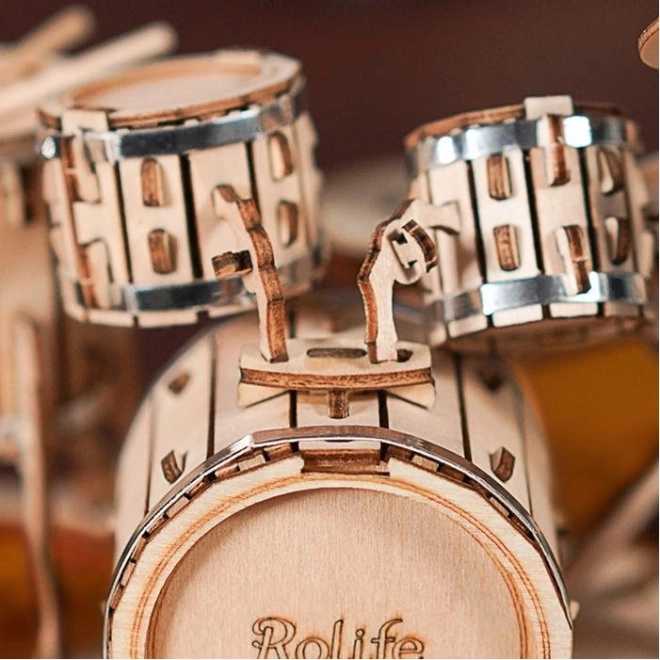 3D Wooden Puzzle Drum Set