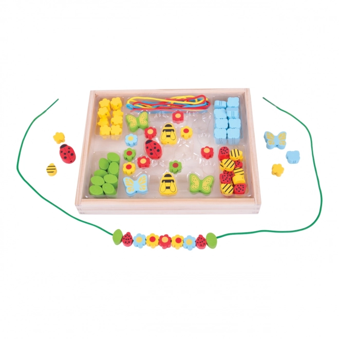 Bunte Bigjigs Toys Steckperlen Wiese