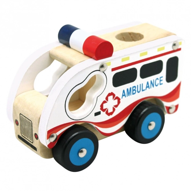 Wooden Ambulance Toy