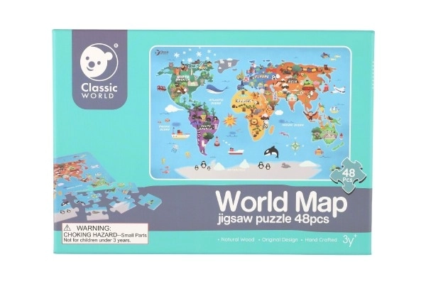 World Map Puzzle for Kids