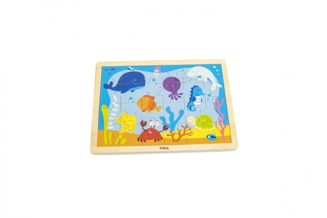 Wooden Puzzle 24-Piece Underwater World