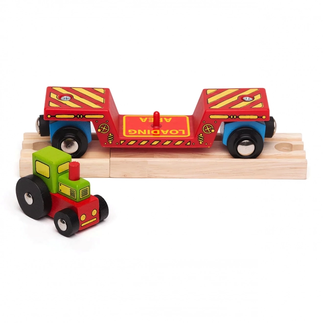 Bigjigs Rail Tractor Wagon with Tracks