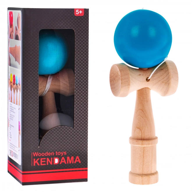 Gioco di abilità Kendama bambini 3+ e adulti giocattolo in legno con sfera blu