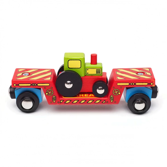 Bigjigs Rail Tractor Wagon with Tracks