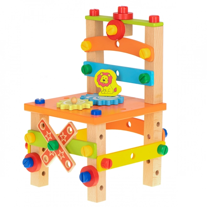 Educational Wooden Block Chair Construction Set