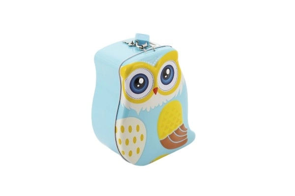 Metal Owl Money Box with Lock